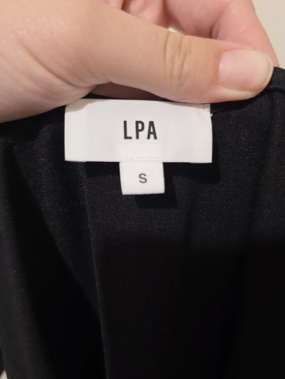 LPA Catsuit 23 Slim Scoop-Neck Black Sleeveless Jumpsuit, size S